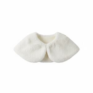 Girls White Faux Fur Shrug Bolero Size 6 6X Formal Wedding Holiday